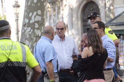El gerent de Seguretat, Jordi Samsó, al lloc dels enfrontaments.