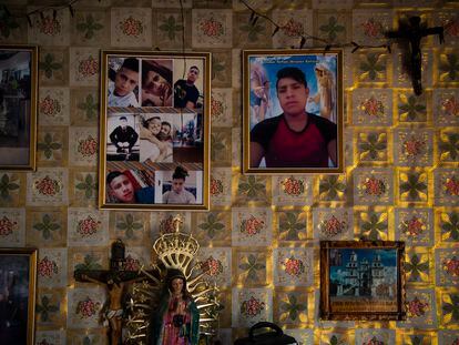Altar para Ósman Miranda, uno de los migrantes asesinados en Camargo (Tamaulipas) en enero de 2021.