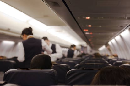 Interior de un avión. Getty Images