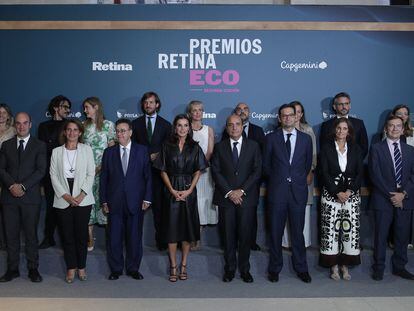 Entrega de los Premios Retina ECO, presididos por la reina Leticia, en la sede de COAM en Madrid.