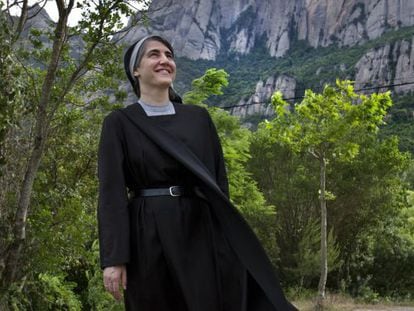 Teresa Forcades, al monestir de Sant Benet.