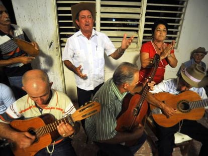 El grupo Guijarro, en Cuba.