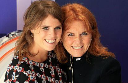 La princesa Eugenia y Sarah Ferguson en Liverpool el pasado septiembre.