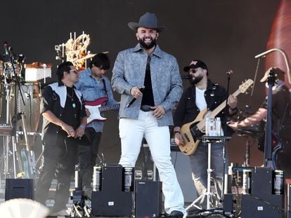 Carin León en el escenario de Coachella (California), el 14 de abril.
