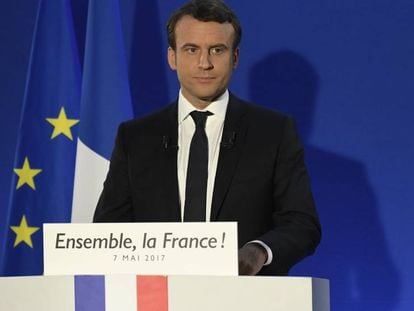 Macron celebra su victoria ante Le Pen en las elecciones de Francia