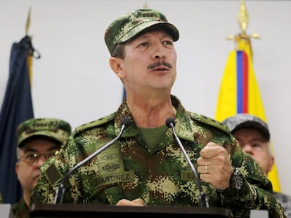 El comandante del Ejército colombiano, Nicacio Martínez Espinel.