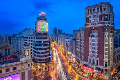 Los neones de la Plaza de Callao.