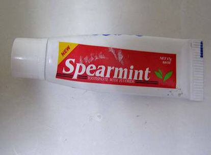 Imagen del dentífrico de la marca Tri Leaf Spearmint analizado por el Ministerio de Sanidad.
