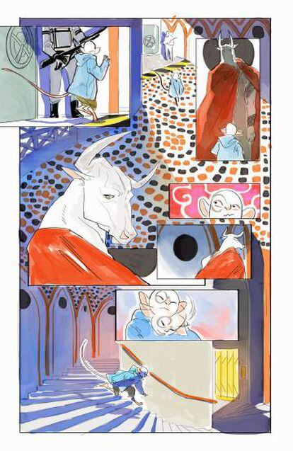 Página del número 1 del tebeo 'Mirror' de Emma Ríos y Hwei Lim.