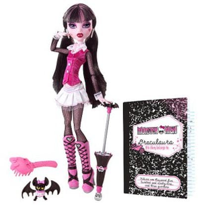 El juguete Draculaura de las Monster High.