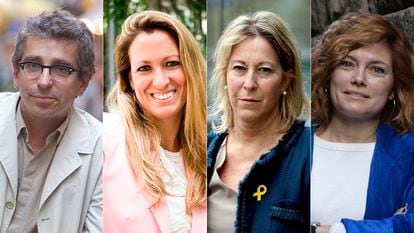 De izquierda a derecha: Jordi Martí Grau (comunes), María Eugenia Gay (PSC), Neus Munté (Junts) y Elisenda Alamany (ERC).