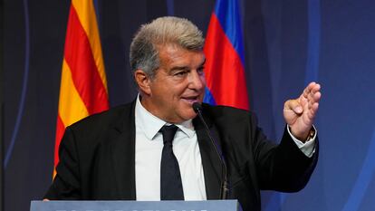 El presidente del FC Barcelona, Joan Laporta.