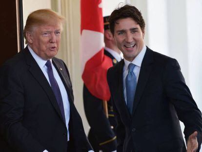 Trump y Trudeau, en un encuentro bilateral.