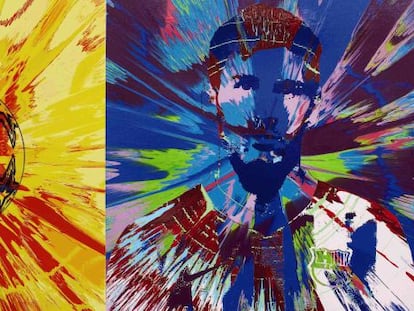 'Beautiful Messi Spin Painting for One in Eleven' (2014).