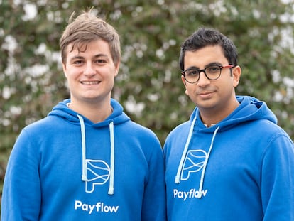 Benoit Menardo y Avinash Sukhwani, fundadores de Payflow.