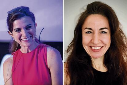 De izq. a dcha.: Eva Rodriguez Labella, consultora estratégica de Marketing Digital, y Noelia Fernández, directora de Grandes Cuentas de Google. Para las dos ejecutivas, atraer a mujeres a carreras STEM es una necesidad de la sociedad.