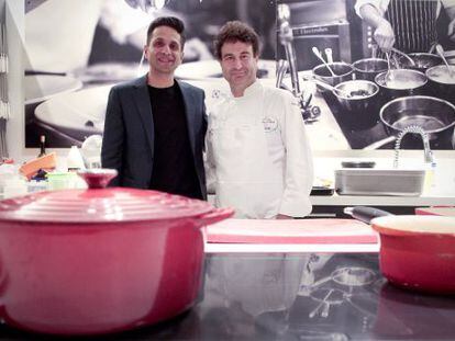 Amit Sood, Director del Google Cultural Institute de Par&iacute;s (izquierda) y Pepe Rodr&iacute;guez, estrella Michelin y jurado de MasterChef 