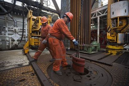 Trabajadores petroleros en México.