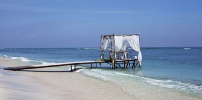 Playa en las islas Gili, en Indonesia.