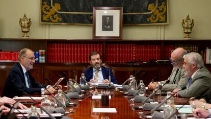 El presidente del CGPJ, Vicente Guilarte, preside el Pleno celebrado en Madrid, el pasado mes de julio.