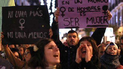 Manifestación del Día Internacional de la Eliminación de la Violencia contra la Mujer.