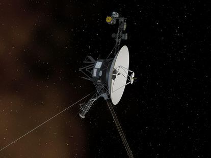 Recreación de la 'Voyager 2' en el espacio estelar.