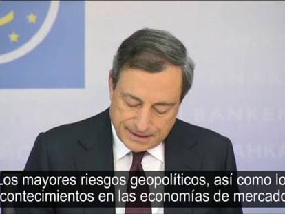 Draghi admite que la recuperación flaquea