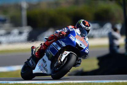 Lorenzo, en un entrenamiento en Australia