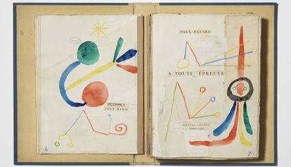 El libro 'À toute épreuve', un proyecto de Miró y Paul Éluard.