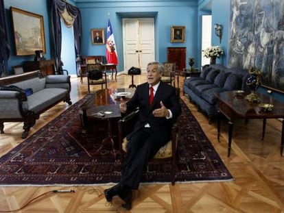 Sebasti&aacute;n Pi&ntilde;era, en el Palacio de La Moneda.