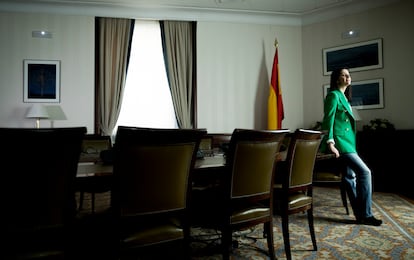 Inés Arrimadas, este viernes en el Congreso.