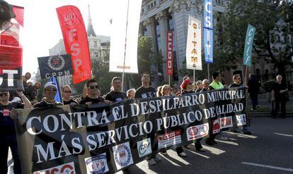 La manifestaci&oacute;n de funcionarios en Madrid.