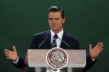 El presidente mexicano Enrique Pe&ntilde;a Nieto, este lunes. 