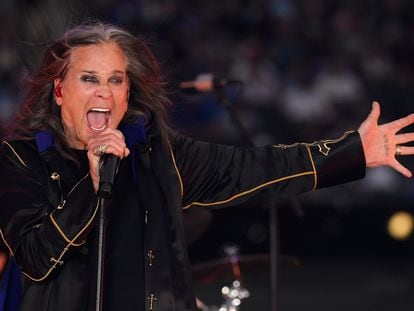 Ozzy Osbourne en una de sus últimas presencias en concierto. Fue en California, en septiembre de 2022, en el descanso de la final de la NFL.