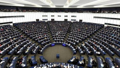El Parlamento Europeo, durante la sesión plenaria de este martes.