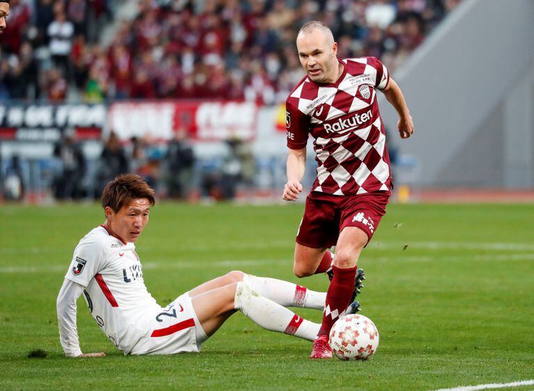 Andrés Iniesta, en un partido con el Vissel Kobe japonés.