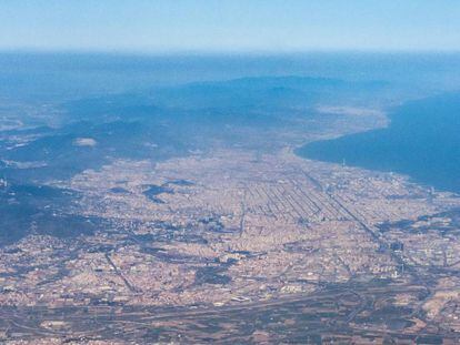 Vista aérea del área metropolitana de Barcelona.