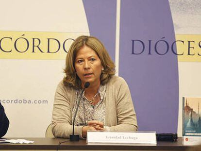 Trinidad Lechuga en un acto en la Diócesis de Córdoba. 