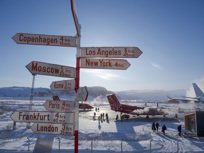 El aeropuerto de Kangerlussuaq, en el oeste de Groenlandia.