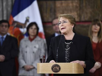 Michelle Bachelet en el palacio de la Moneda el pasado 3 de junio.