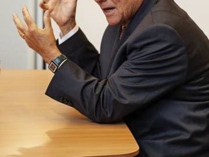 Wolfgang Schäuble, este martes durante la entrevista.
 
 