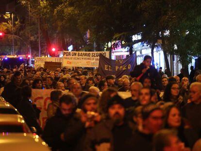 Manifestaci&oacute;n de los vecinos de Vallecas el pasado mi&eacute;rcoles para pedir mayor seguridad.