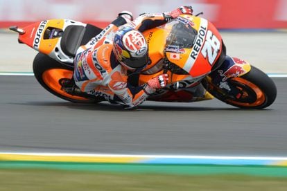 Dani Pedrosa, durante la sesión libre del viernes del GP de Francia en Le Mans.