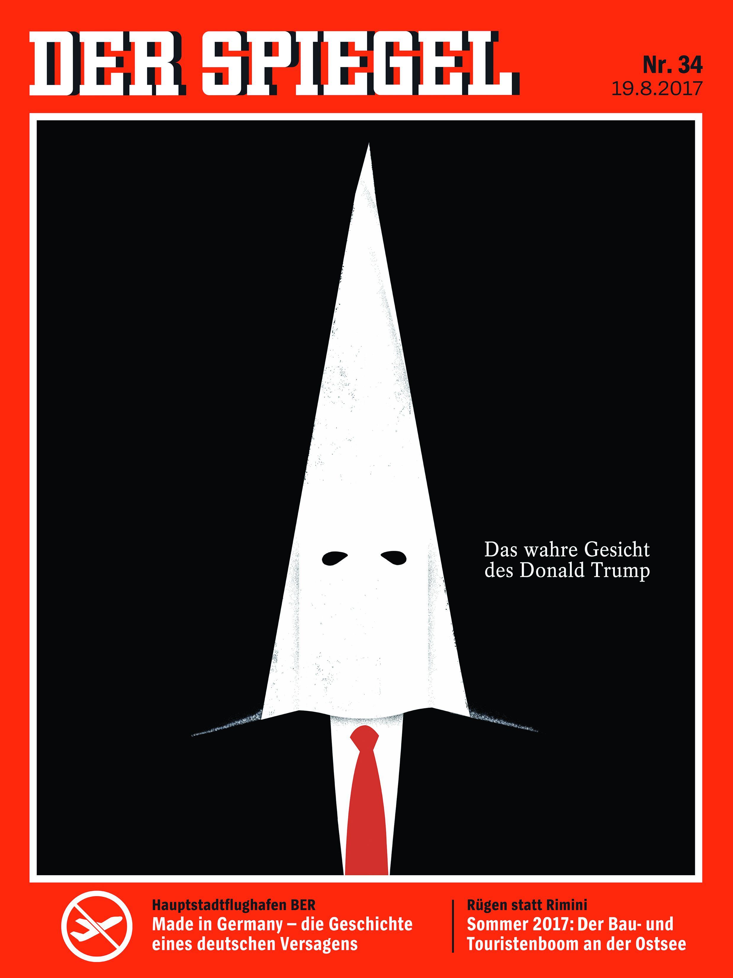 La censura le ha llegado de los lugares más insospechados, como en una exposición son sus ilustraciones en la que esta portada de 'Der Spiegel' (
