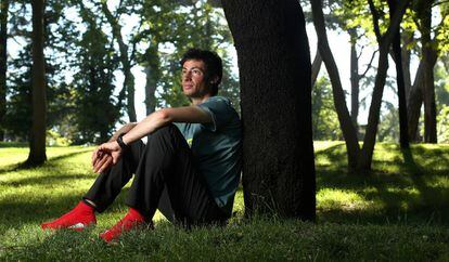 Kilian Jornet, al Parc del Retiro, a Madrid.