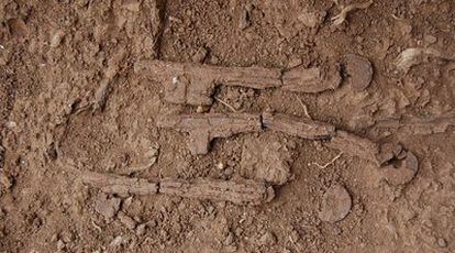 Las tres llaves encontradas en un refugio bereber del siglo XIII durante una excavación en Ferrutx, Artà (Mallorca).