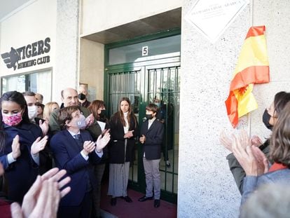 El alcalde Almeida y la vicealcaldesa Villacís, el miércoles durante un homenaje celebrado en Madrid.