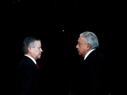 El ministro presidente de la SCJN, Arturo Zaldivar, y el presidente de México, Andrés Manuel López Obrador, en 2021.