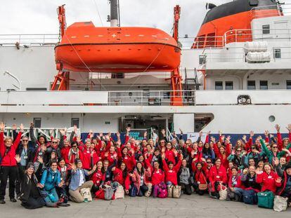 Las científicas participantes en la misión a la Antártida.