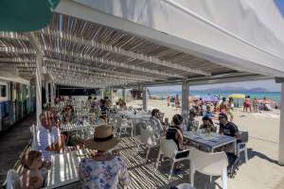 Restaurante Ponderosa Beach, en la playa de Muro (Mallorca).